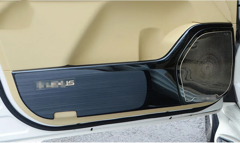 Для Lexus LX570 2013- аксессуары 304 Хорошая нержавеющая сталь серебро межкомнатные двери Рога спикера накладка анти-удар крышка