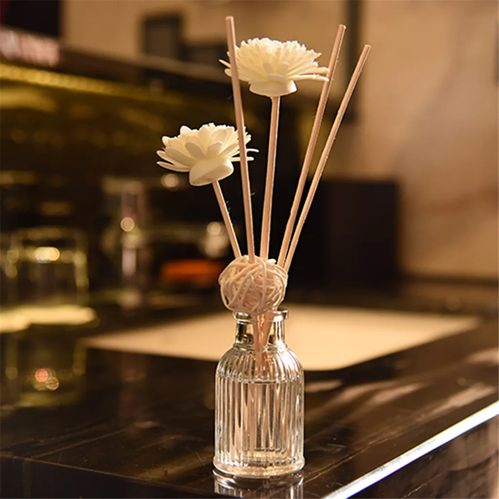 Reed Oil Diffusers with Natural Sticks Glass Bottle and Scented Oil