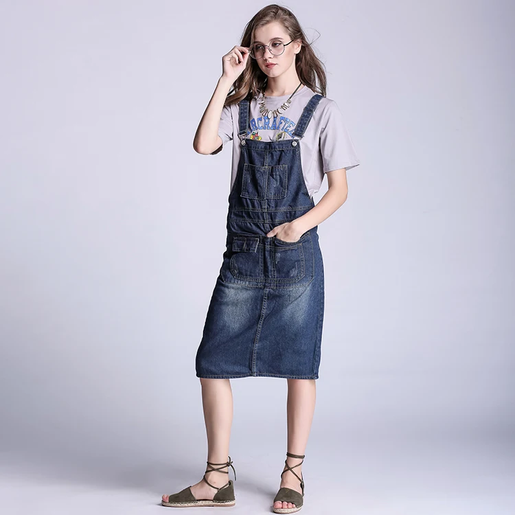 denim jumpsuit long skirt