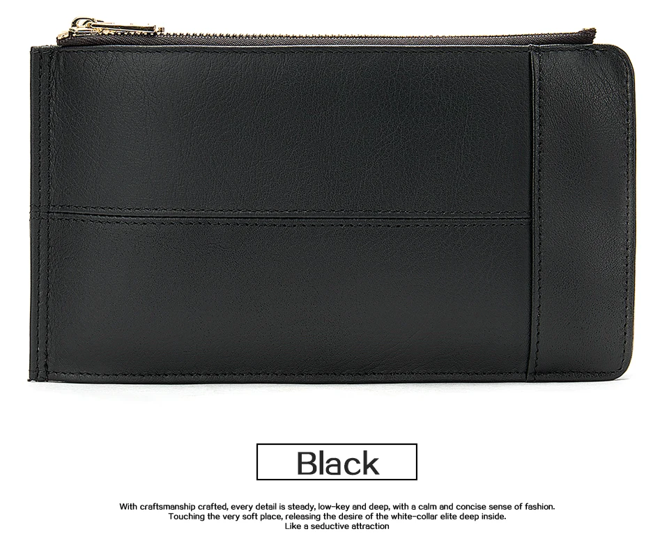 19 Men's Wallet Genuine Leather Wallet Male Clutch Credit Card Holder Money Bag Male Long Coin Purse for Men Wallets