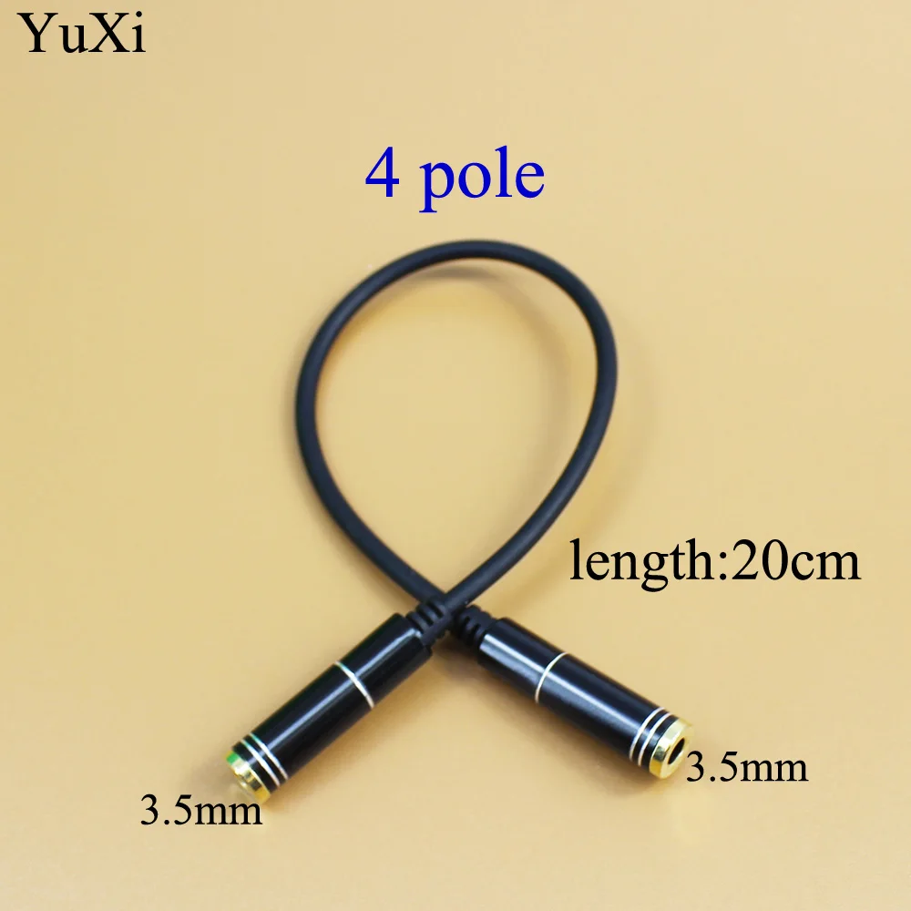 YuXi jack 3.5mm Female To Female Audio Cable Gold Plated Audio Extension Cable Aux Cable for Computer Mobile Phone 1m gold plated headphone extension cable 3 5mm jack male to female aux cable m f audio stereo earphone extender cord for iphone