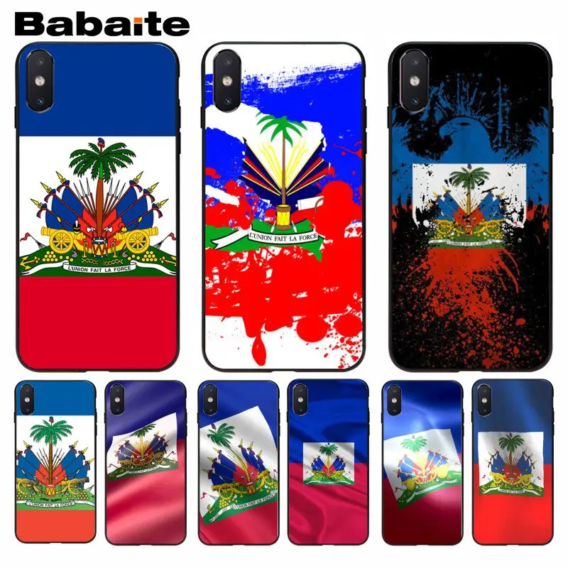 

Babaite Vintage Haiti Haitian Flag Phone Accessories Case For iphone 8 8plus and 7 7plus 6s 6s Plus 6 6plus 5s Cellphones