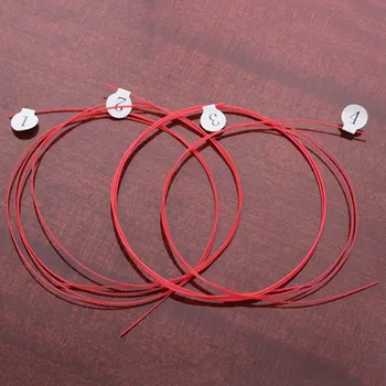 

Longteam Ukulele Carbon Strings Fluorocarbon Fiber Strings for 21/ 23/ 26 Inches of Guitar Ukulele Part Red