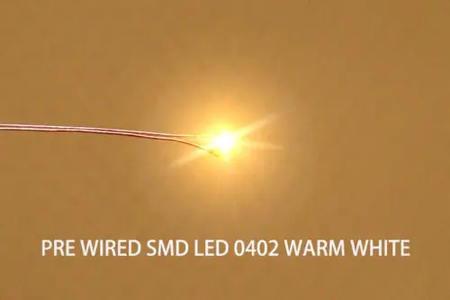 C0402WM 20 шт предварительно припаянные микро 0,1 мм с медной проволокой теплый белый SMD Led 0402