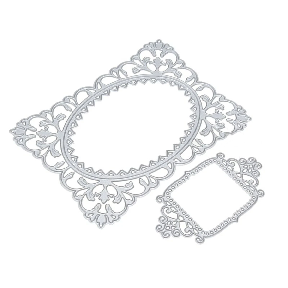 JX-LCLYL 1pc 102*140mm Flower Border Metal Cutting Dies Stencil Scrapbooking Album Card Embossing Craft