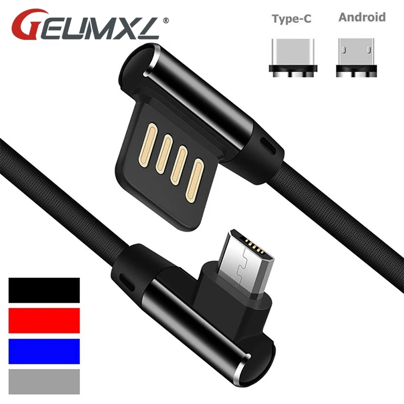 

90 Degree Right Angle Data Sync 2.4A Fast Charge USB C Cable for Huawei P10 P20 Por P9 / P9 Plus / Honor 8 Honor V8 Note 8