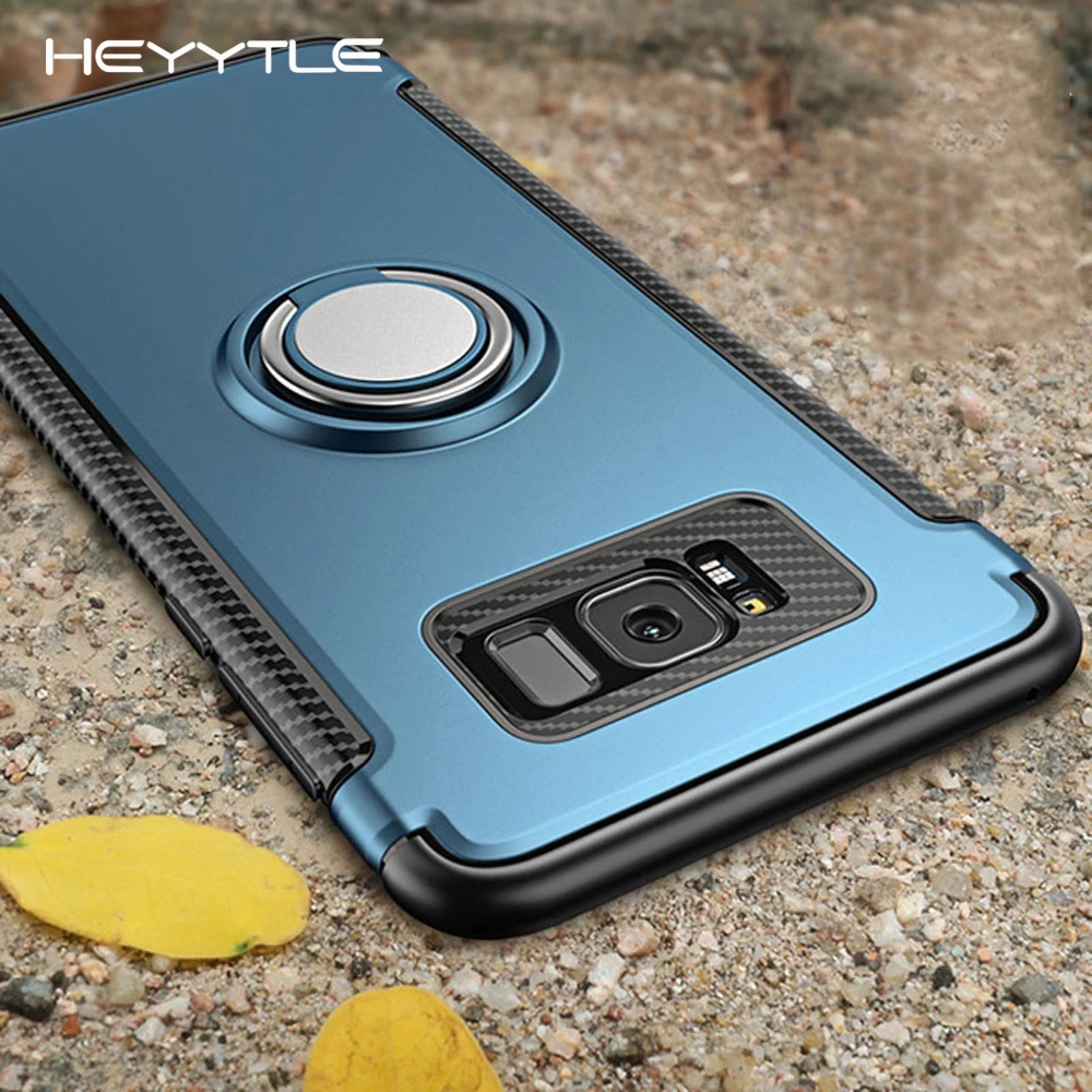 

Heyytle Magnetic Ring Holder Phone Case For Samsung S9 S8 Plus S7 Edge Note 9 8 J2 J5 J7 Prime Shockproof Armor Bracket Cases PC