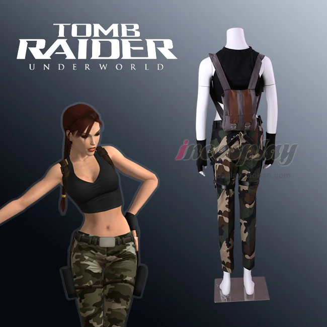 Lara Croft костюм для косплея Tomb Raider Lara Croft костюм для Хэллоуина на заказ