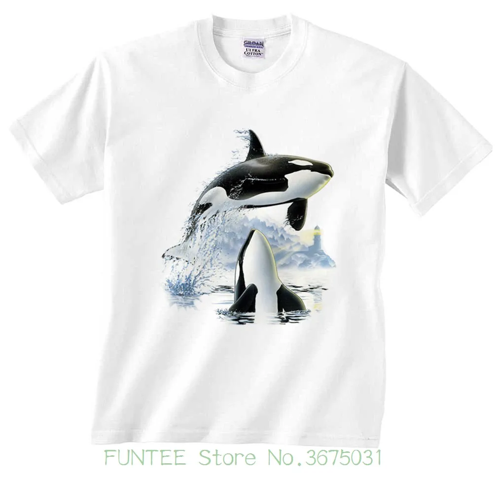 

Tee Up And Over Jumping Orca Killer Whale Blackfish Whales T-shirt Clearance Funny Tracksuit Grunge Femme Clothing