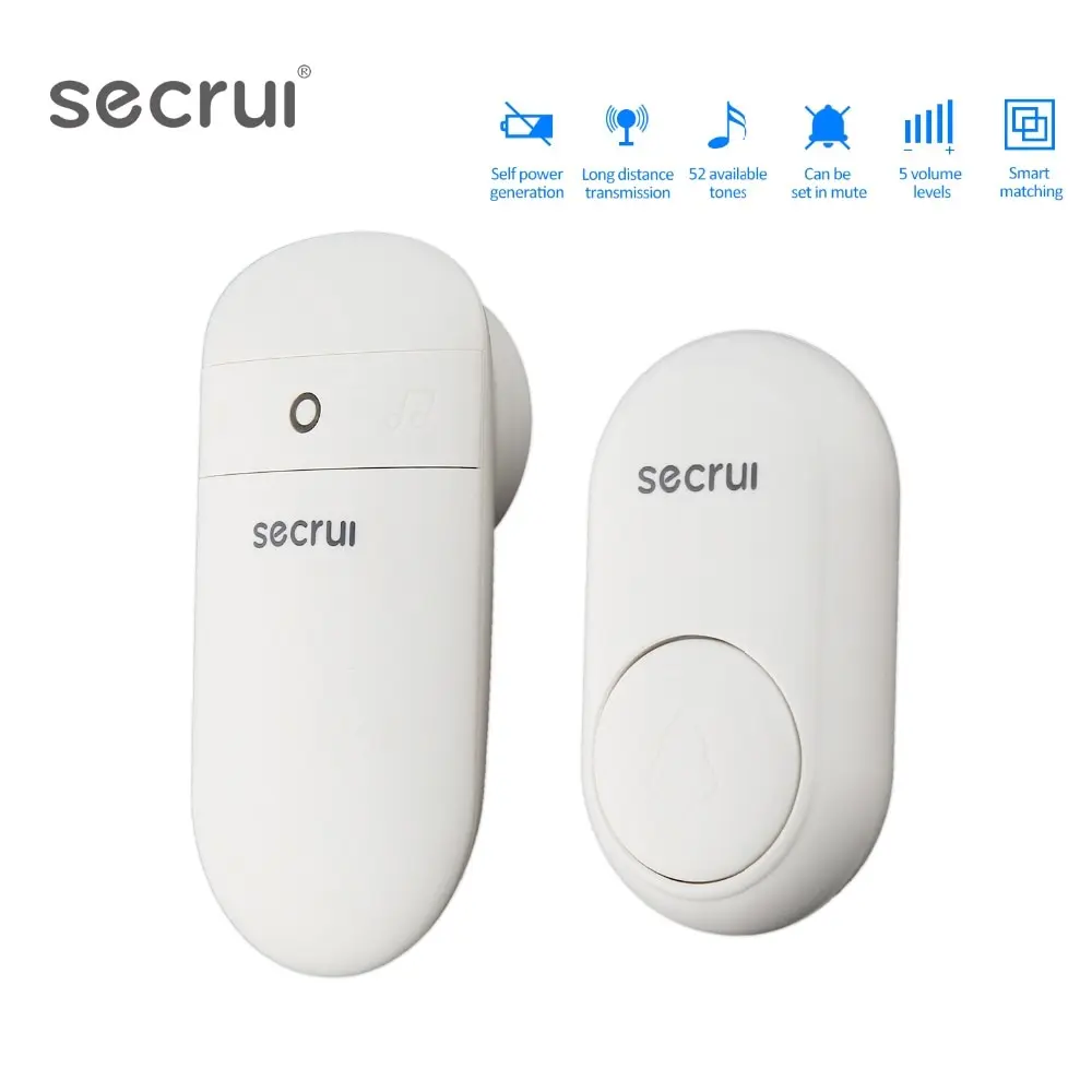 

SECRUI M518 Doorbell Multi-functional Button Wireless SOS Emergency Button 433MHz Alarm Accessories For Home Alarm System