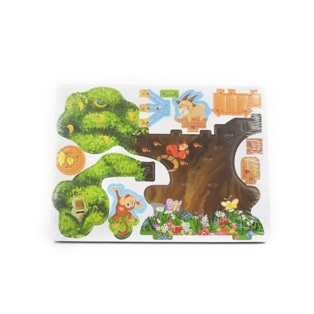 Terbaru DIY 3D Hewan Pohon Rumah Model Puzzle Mainan Anak Dewasa