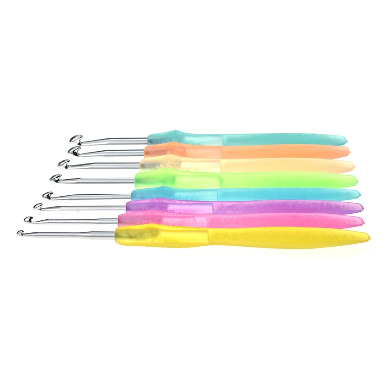 New Mix 8 Sizes Knitting Crochet Hooks Set Candy Color Weave Crochet Hook Knitting Needle Tool For Women Wife DIY Craft Tools  (5)