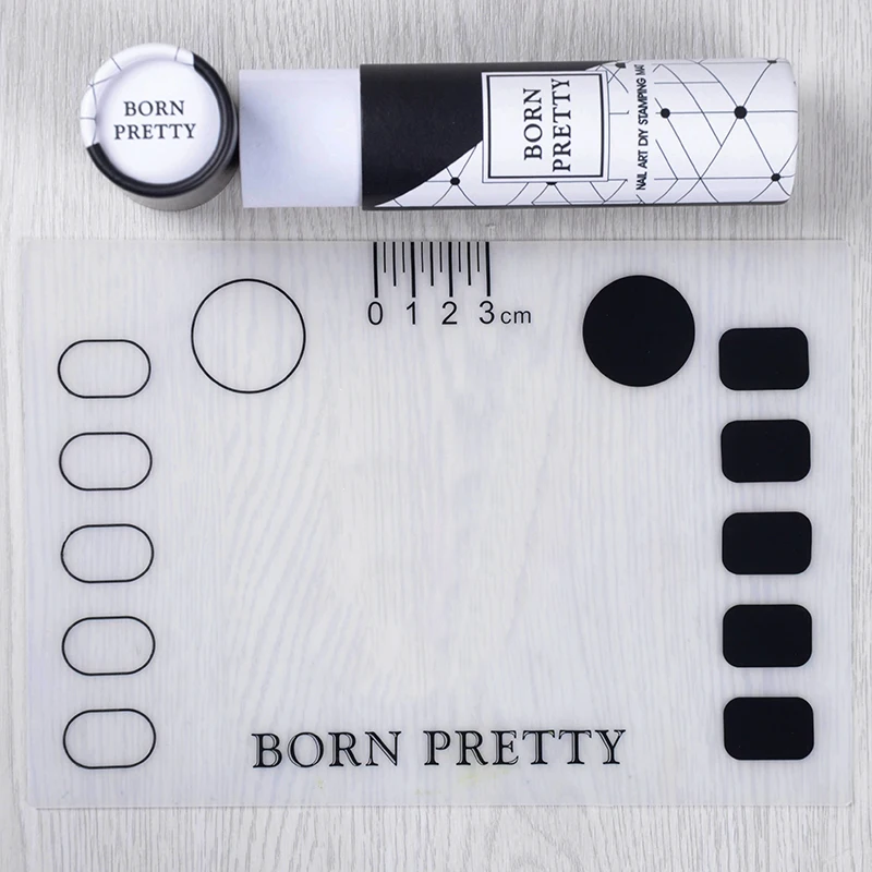 

BORN PRETTY Clear Silicone Stamping Mat Foldable Washable Work Space Pad with Box DIY Palette Manicure Nail Art Tool