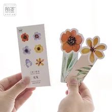 20 шт./упак. цветок закладки Бумага мультфильм Животные Закладки Рекламных Подарок Канцелярские фильм закладки