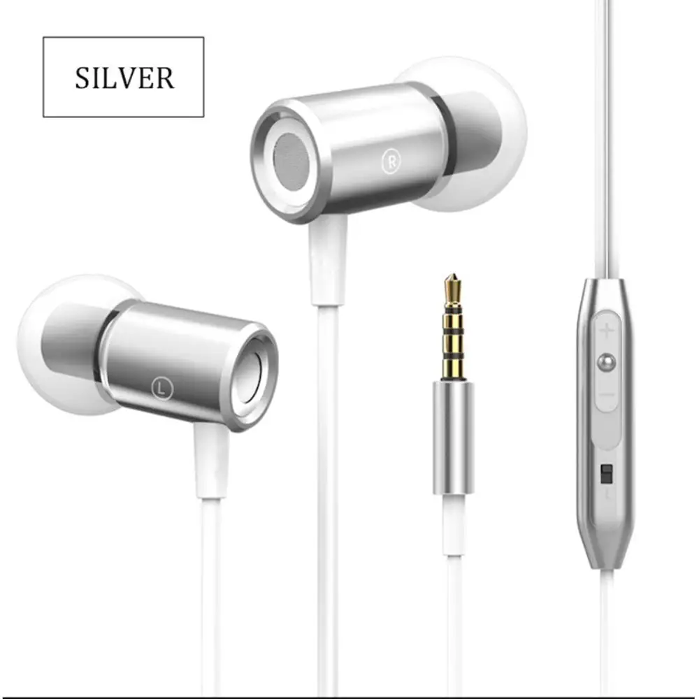 

3.5mm Jack Mega Bass Headset, Magnet Adsorption Stereo Sound In-line Control earphone