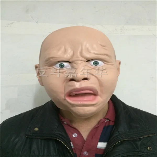 2017 New Halloween Latex Disgusted Happy Cry Baby Costume Mask