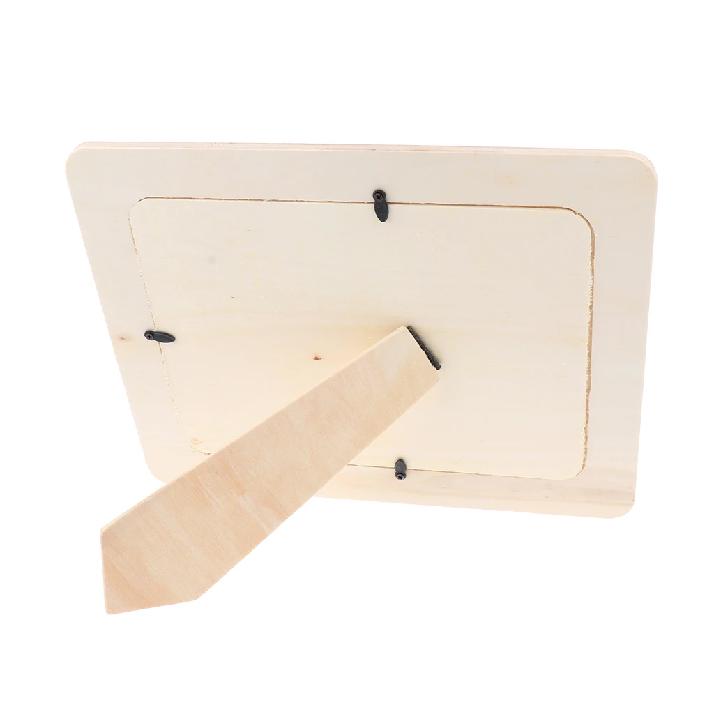 Simple Designs Unfinished Wooden Solid Wood Photo Picture Frames Ready to Paint for ’s Art Craft DIY Projects
