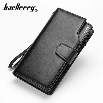 

Top Quality Leather Long Wallet Men Pruse Male Clutch Mltifunction Zipper Around Wallets Men Money Bag 3 Fold Phone Package