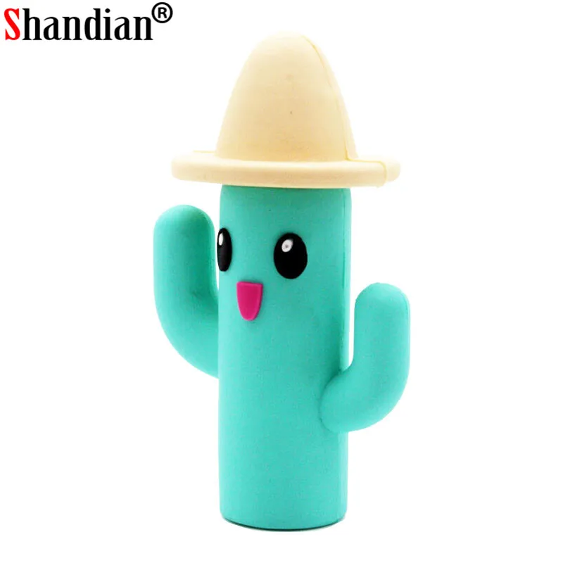 Cartoon cactus usb flash drive pendrive 4GB 8GB 16GB 32GB pendriver USB 2.0 memory stick thumb drive cute gift free shipping