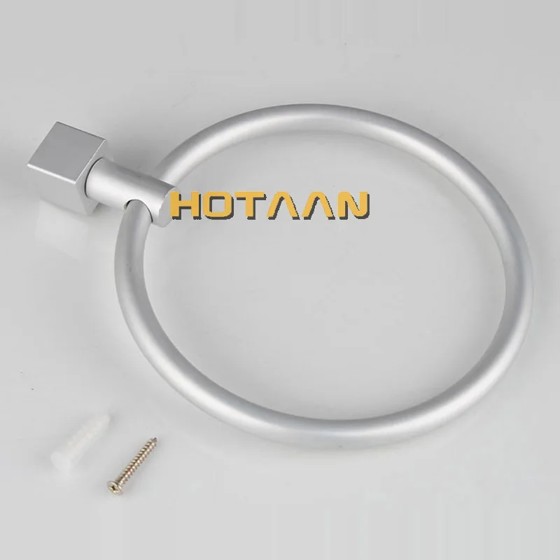 Bathroom Towel Holder Portable Towel Racks Round Aluminium Towel Holder Rings Wall Mounted Bathroom Accessories Anti-Rust Racks YT-13191