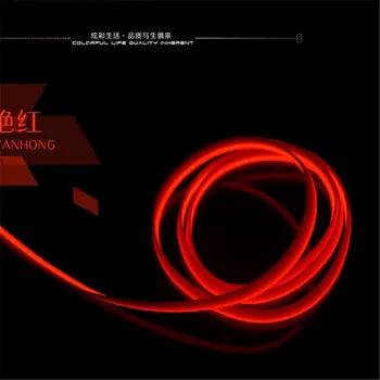 

JingXiangFeng 3meter DIY Decoration 12V Auto Car Interior LED EL Wire Rope Tube Neon Light Line 10 Colors 110V Output Connector