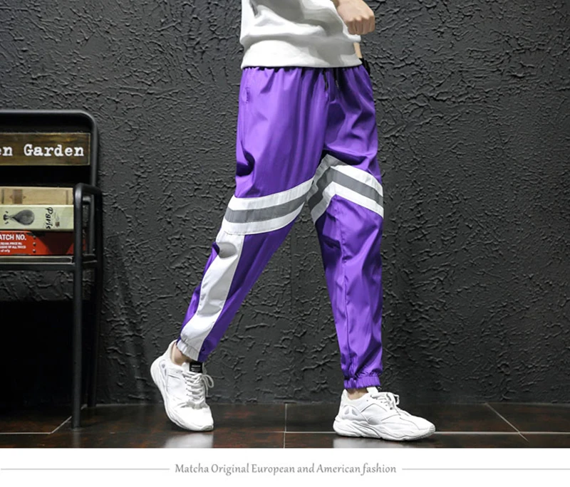 Loose Hip Hop Cargo Pants Men Camouflage Patchwork Harem Mens Trousers Streetwear  (8)