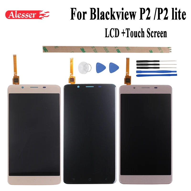 Alesser для Blackview P2 lite lcd и инструмент ремонта сенсорного экрана в сборе части 5