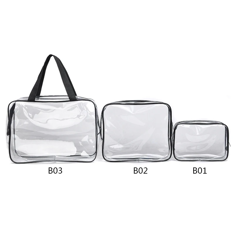

S/M/L Transparent PVC Bags Travel Organizer Clear Makeup Bag Cosmetic Bag Beauty Case Toiletry Bag Make Up Pouch Wash Bags