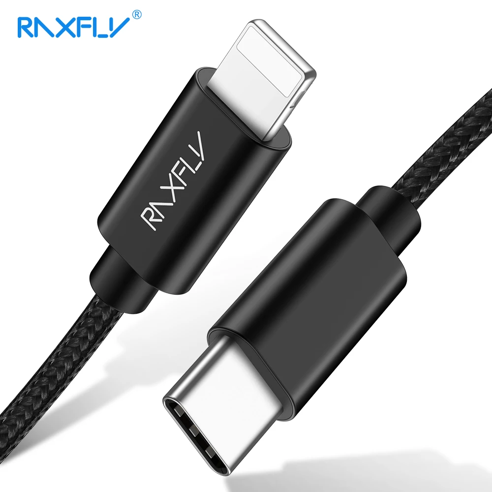 Кабель RAXFLY usb для зарядки type C iPhone Xr Max XS X 8 7 Plus USB до pin кабель синхронизации данных