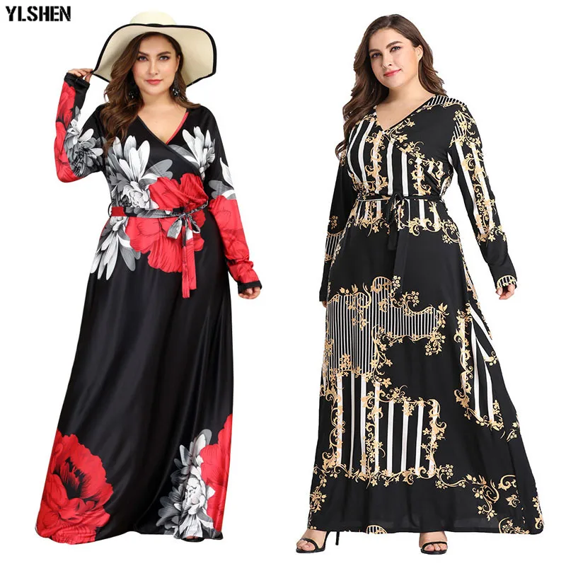 

African Dresses For Women Print Robe Africaine 2019 New African Clothing Dashiki Fashion Long Sleeve Maxi Dress Africa Clothes
