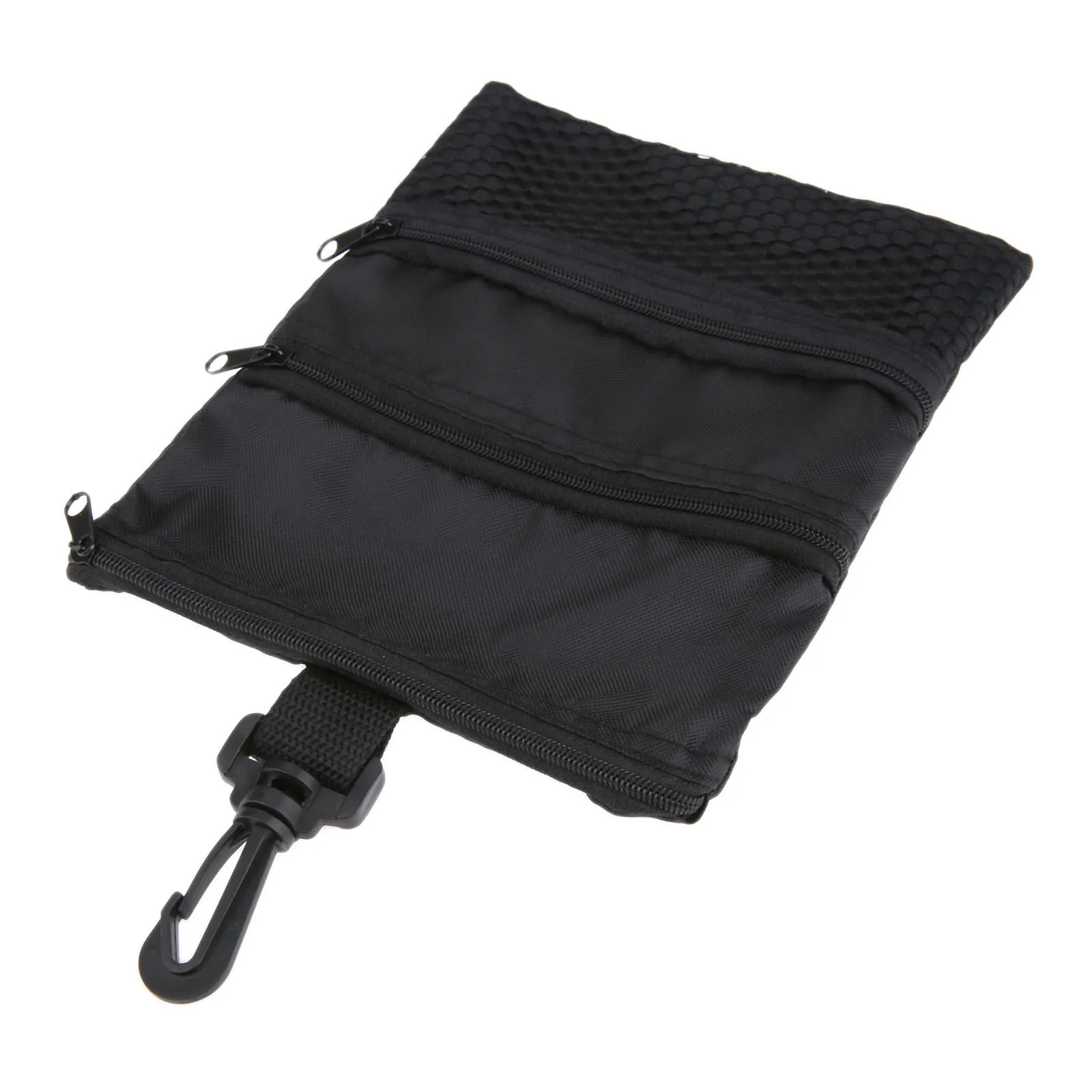 Черный портативный мини-мешок для гольфа, держатель для тройников, многокарманный сетчатый чехол на молнии, сумка для хранения, сумка для гольфа, Аксессуары для тренировок