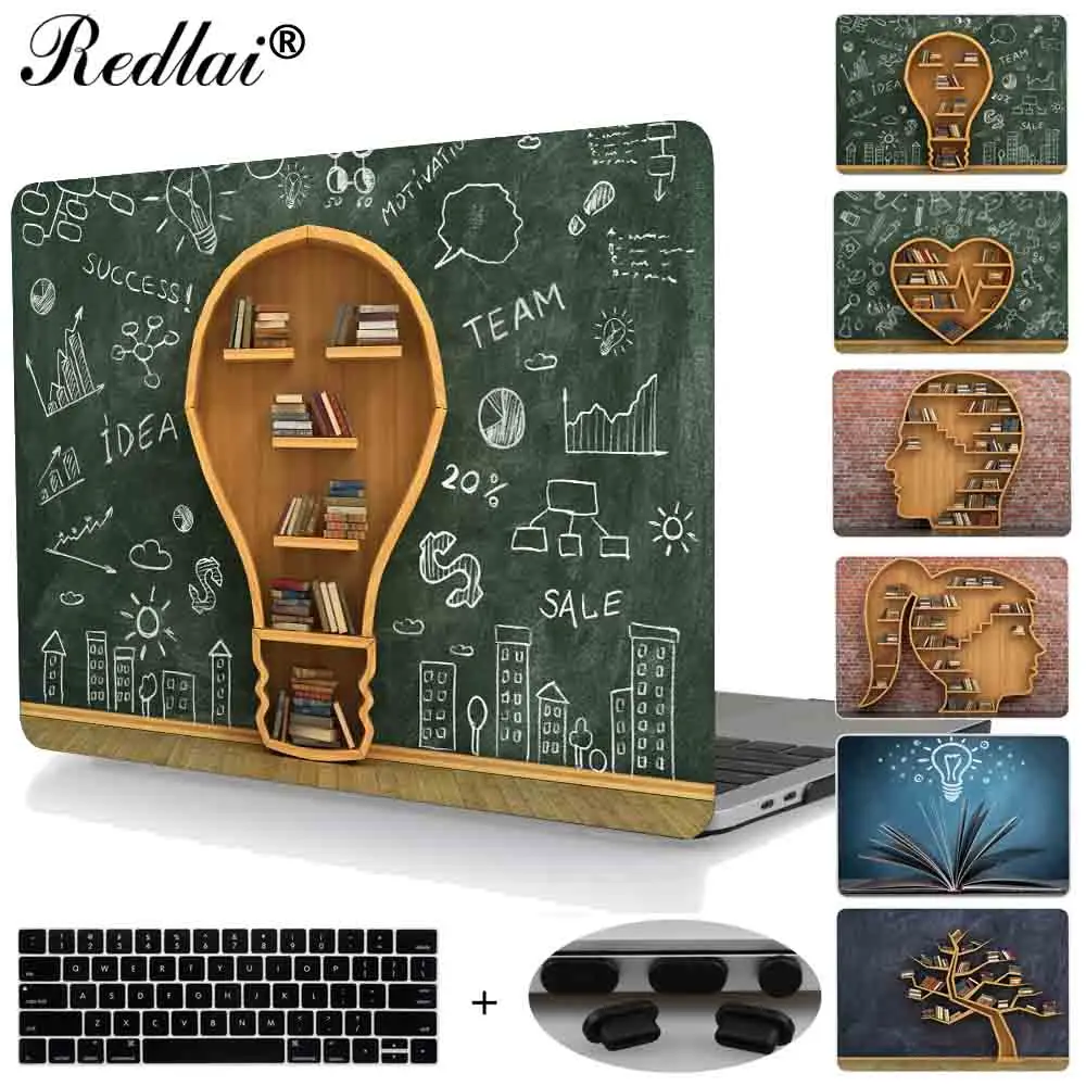 For Macbook Air 13 Pro 13 15 Retina 12 Case Creative Bookcase Plastic