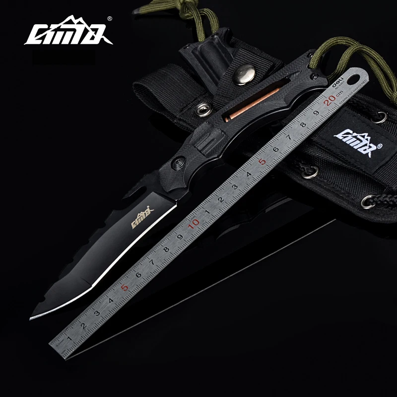CIMA Bullet Tactical knife! Outdoor survival hunting knife, G10 Handle,AUS-8 Steel