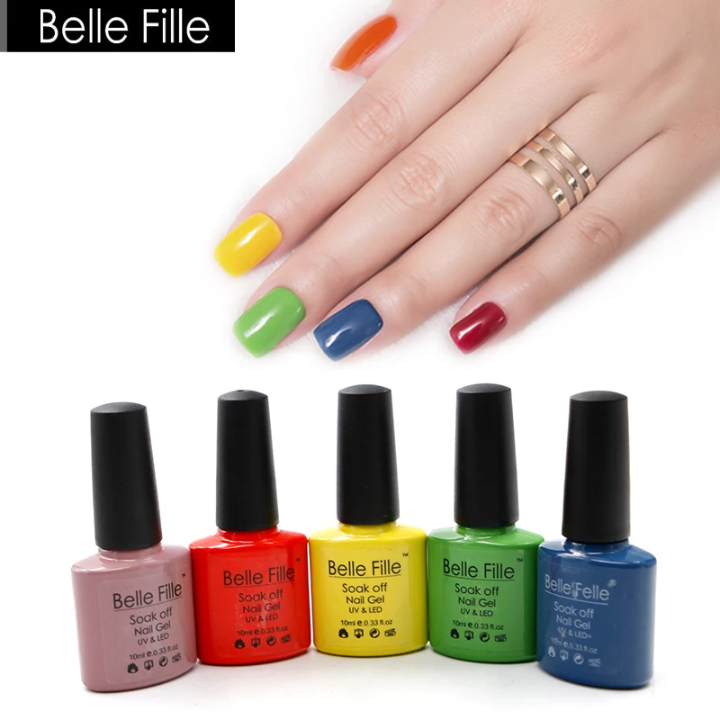 

BELLE FILLE UV Gel Nail Polish 10ml Nude Pink Red White Green Gel Polish Soak-off Gel For Nails Lacquer Vernis Semi Permanent 01