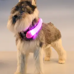 Силиконовые ремни безопасности предупреждающие огни для собак домашних животных Aupplies СВЕТОДИОДНЫЕ светящиеся повязки на собаке воротник