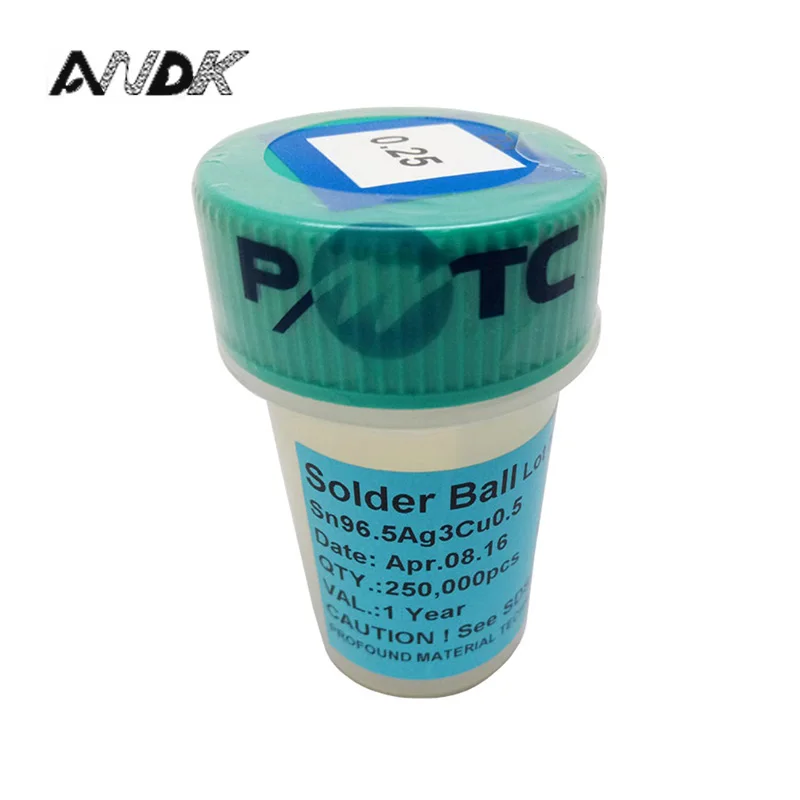 PMTC Pb Free Solder Balls For eMMC/eMCP Reballing BGA rework 0.25mm