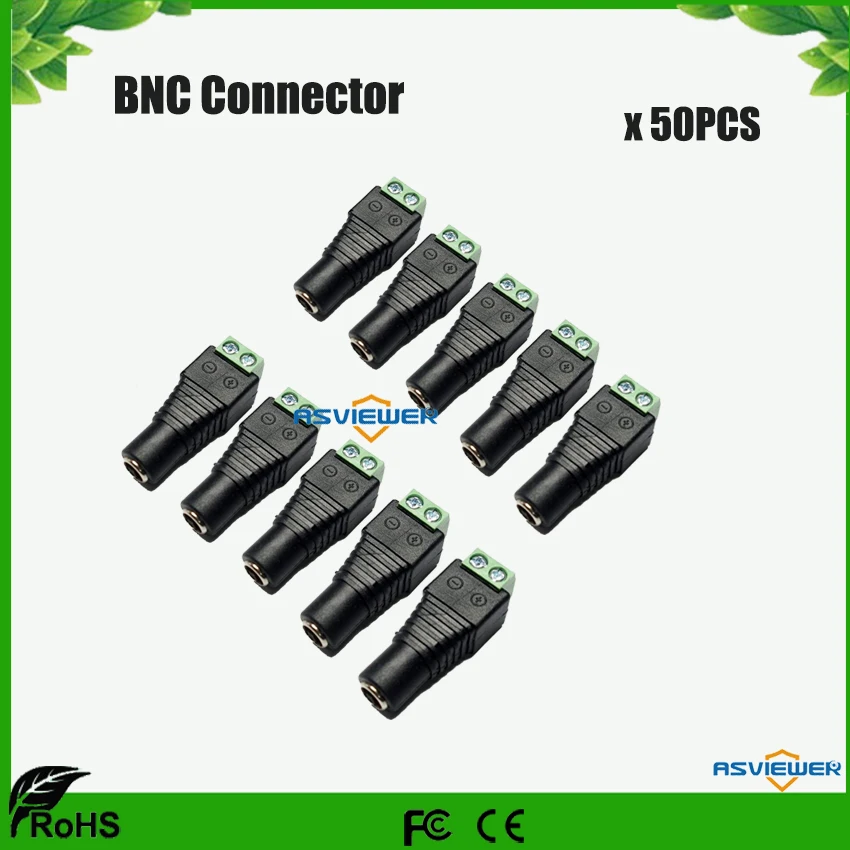 

50pcs/lot 2.1 x 5.5mm CCTV DC Power Female plug jack Connector power Supply for Surveillance System CCTV LED Strip Light