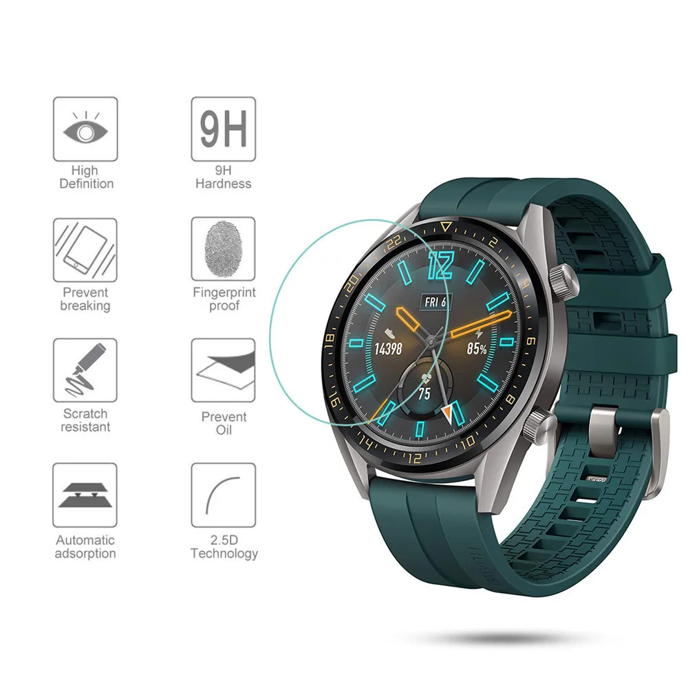 Пленка из закаленного стекла для huawei Watch GT Active, элегантная защитная пленка из закаленного стекла для экрана, защита от взрыва, защита от осколков