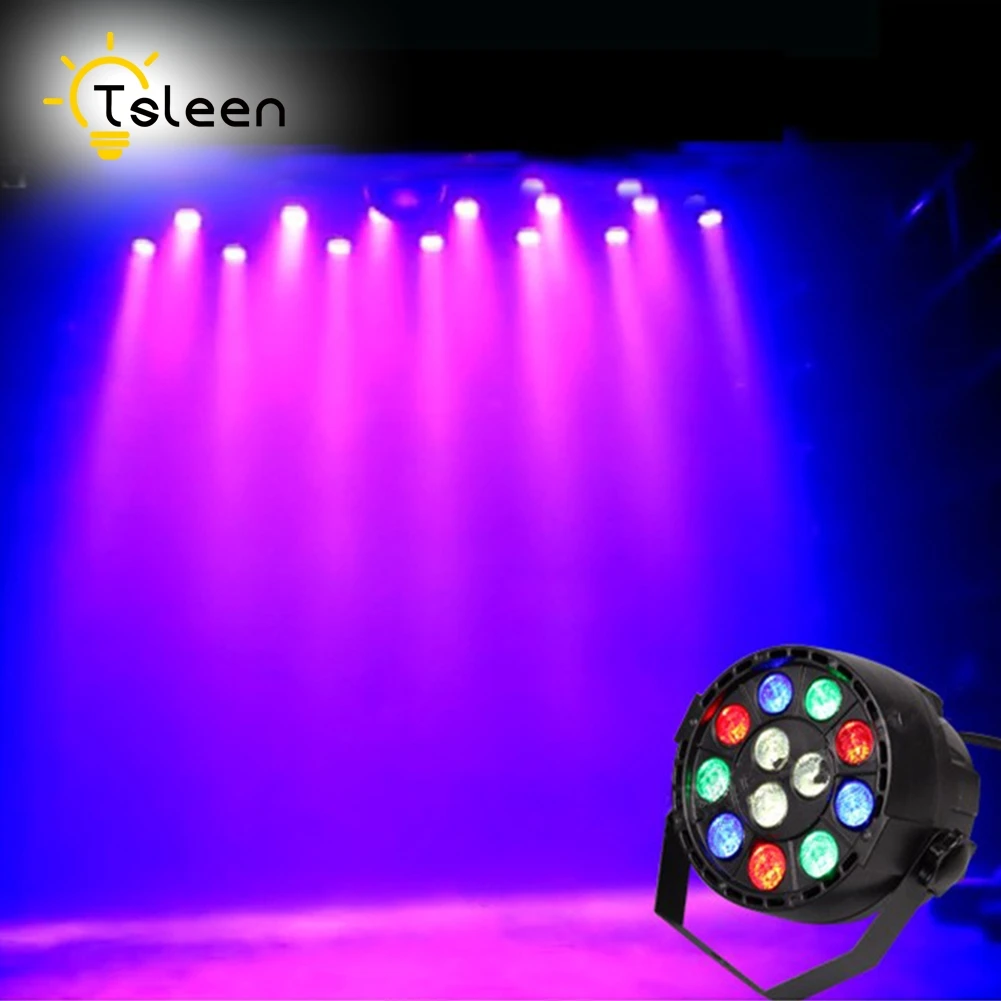 

TSLEEN 12 LED RGB Laser Fairy Light Projection RGBW DMX512 Disco DJ Light Stage Christmas Projector Led Holiday Party Decoracion