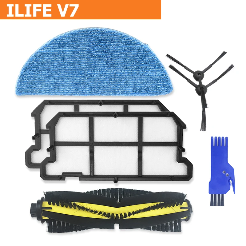Робот пылесос аксессуары для ILIFE V7 запасные части наборы фильтр Швабра Ткань
