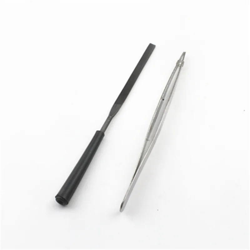 

1pc flat needle files + 1pc tweezer hobbies and crafts set