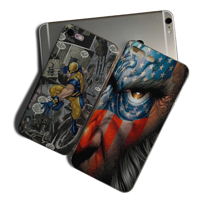 

IMIDO American Flag Wolverine Cellphones Back Cover For Iphone 6 6S 6PLUS 6SPLUS 7 8 7PLUS 8PLUS X XS XR XSMAX 5 5S SE