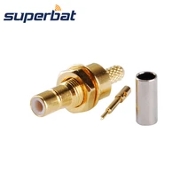 Superbat радиочастотный коаксиальный разъем SMB обжимной женский разъем переборка разъем для RG174, RG188A, RG316, LMR100 кабель