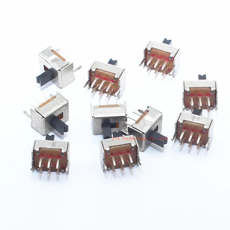 10PCS Toggle switch SS22D07 2P2T 6Pins DPDT Vertical Handle high 4mm SS22D07VG4 1