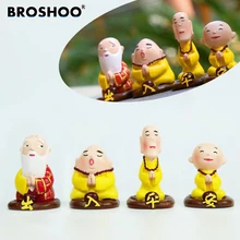 Broshoo Стайлинг автомобиля четыре монаха Будда безопасность мир автомобиля украшения милые куклы Дизайн интерьеров украшения 4 шт./компл
