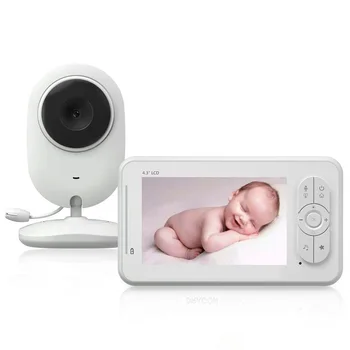 

260 baba eletronica porta bebe nanny cam 4.3 inch LCD IR Night Vision Intercom Temperature Sensor Feeding Alarm