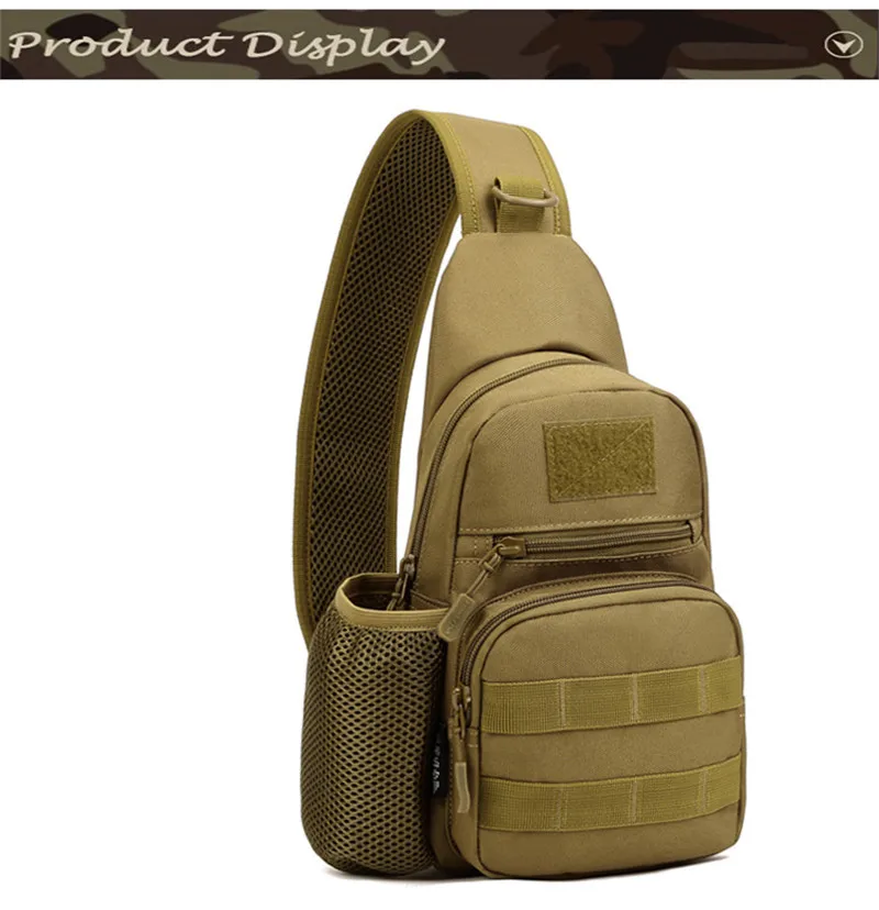 Высококачественная нейлоновая Мужская одноплечевая военная сумка через плечо дорожная слинг-рюкзак нагрудный рюкзак бутылка для воды