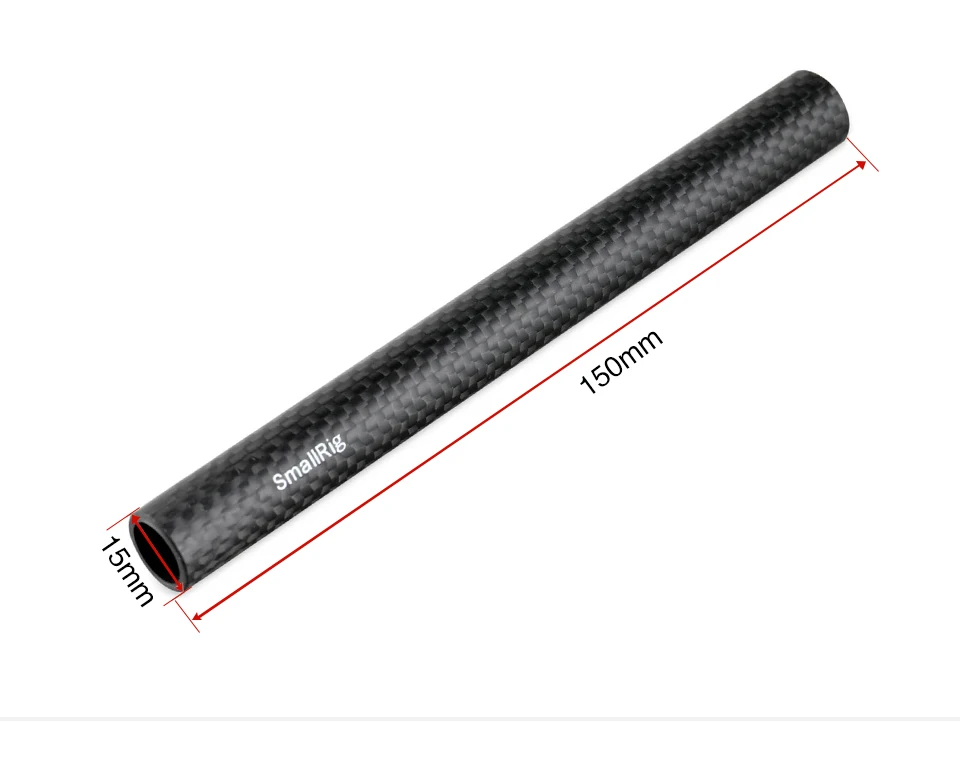 Smallrig 15mm haste de fibra de carbono