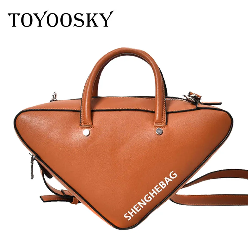 

TOYOOSKY 2017 New European Trendy Purse Fringe Bag Ladies Triangle Shoulder Bag Women's Clutches Casual Leather Handbags