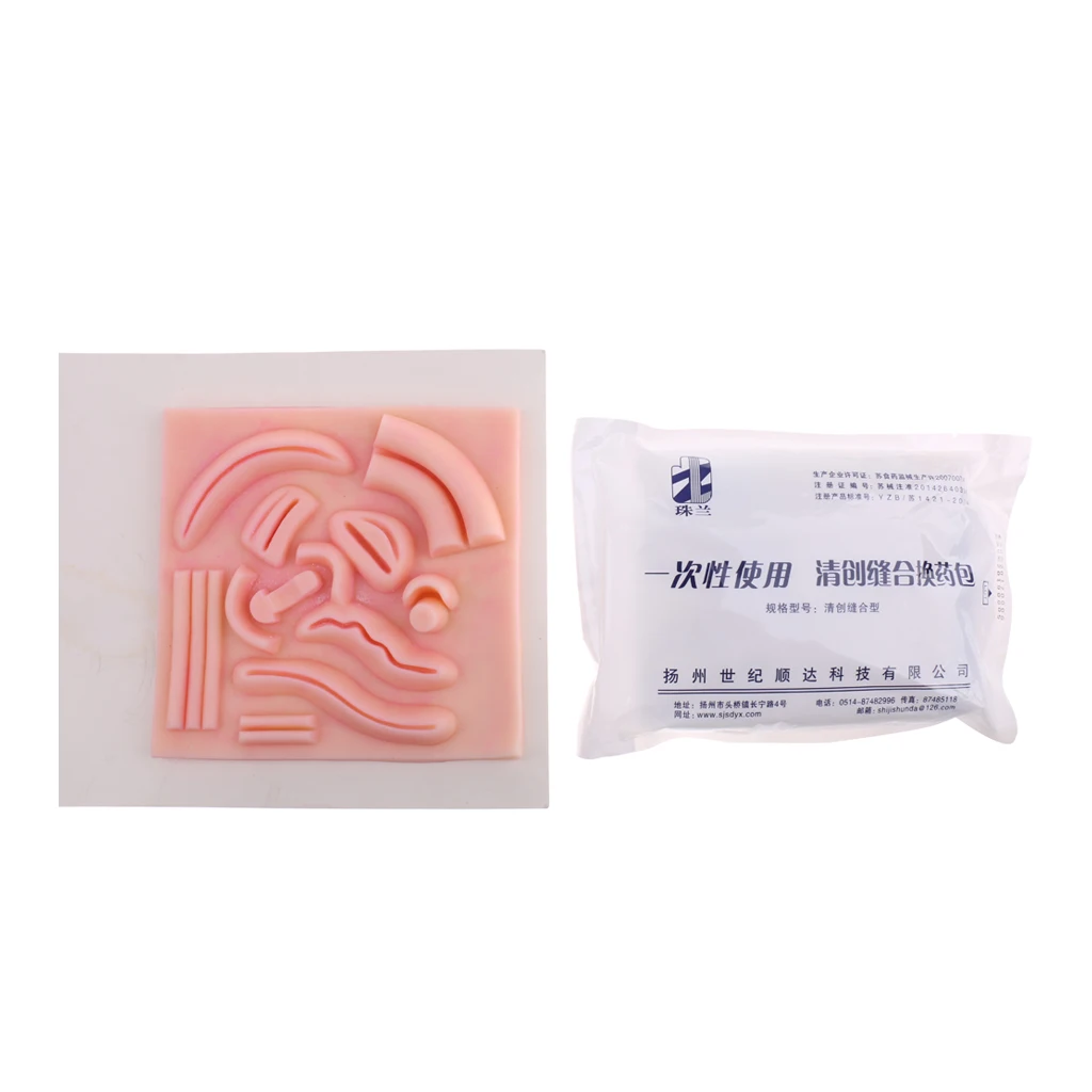 

2 Sets Educative Human 3D Peritoneoscope Skin Suture Pad Model Suturing Practice Kit Learning Resources